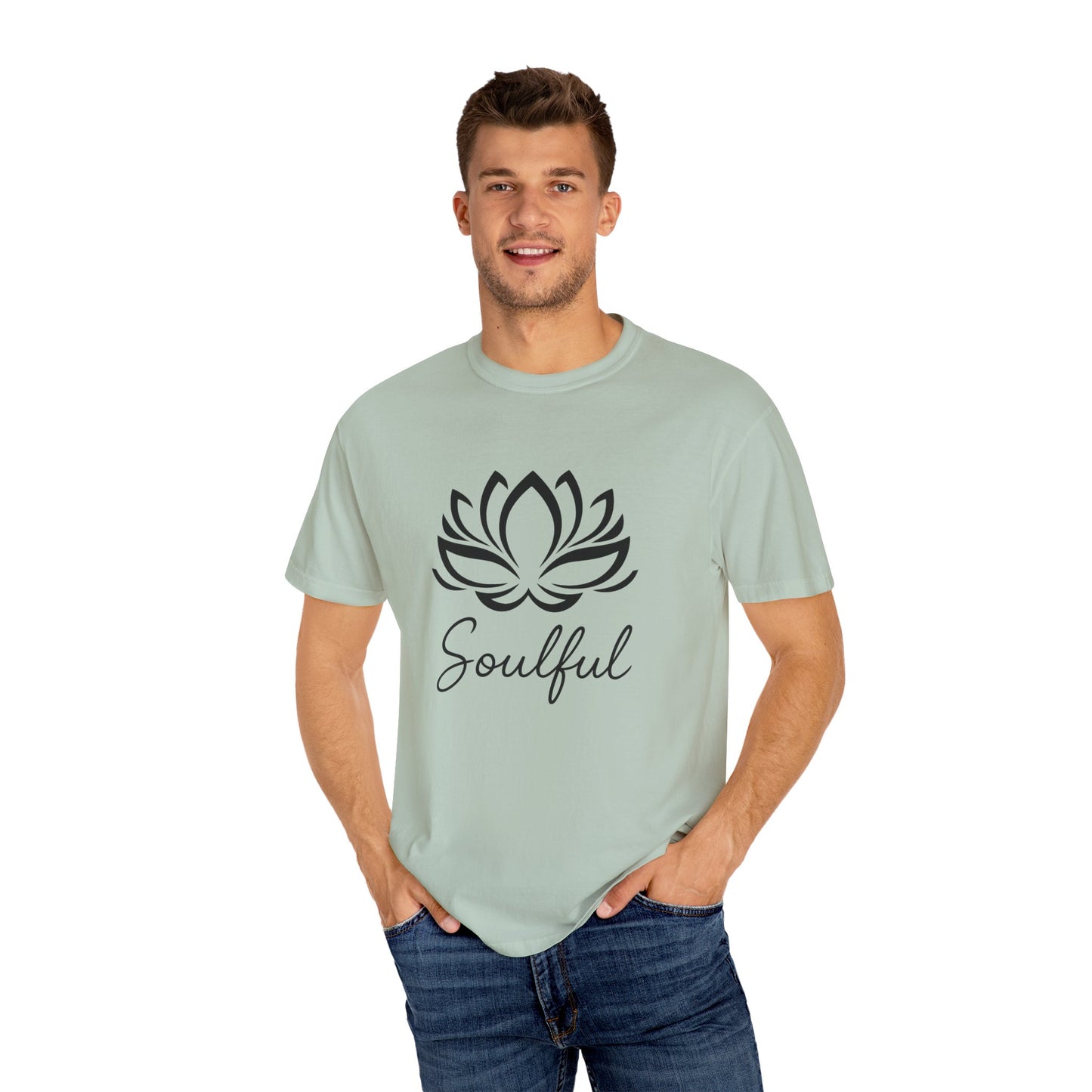 Soulful Lotus T-Shirt | 100% Ring-Spun US Cotton | Spiritual Tee | Mindfulness Shirt | Inner Peace Top