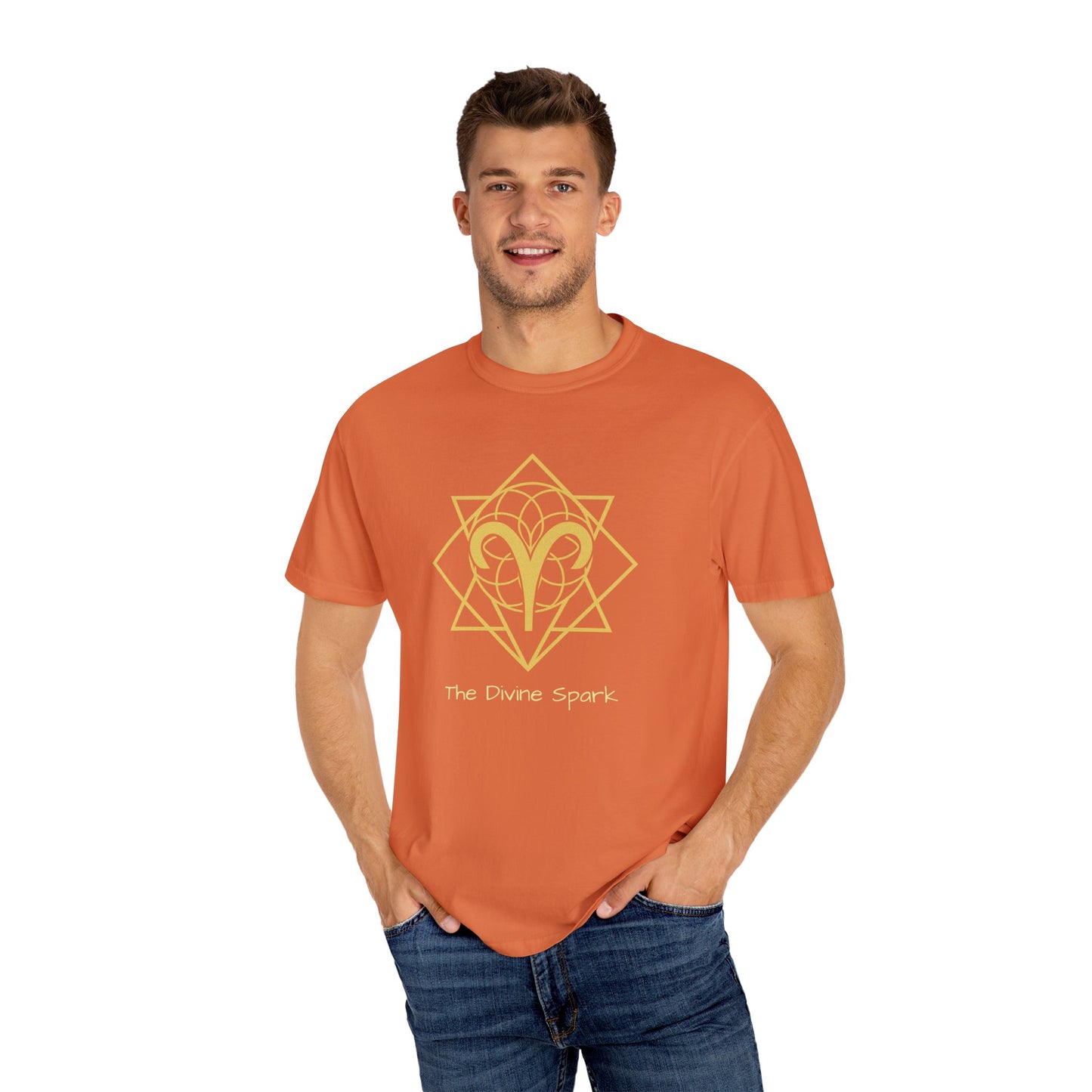 Aries Sacred Geometry T-Shirt | The Divine Spark Tee in 13 different Colors | Astrology Gift