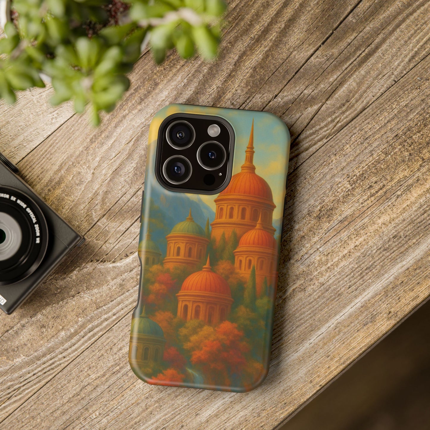 Magical City iPhone Case I Impact Resistant Cover | SoulfulYarn Collection | Mystical Mountain setting Design for iPhone