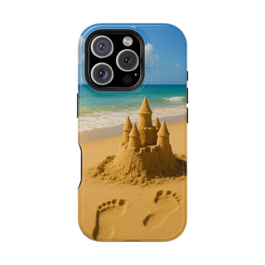 Castle of Dreams iPhone Case I Impact Resistant Dual Layer Cover | SoulfulYarn Collection | Soulful Beach Art for iPhone Lovers