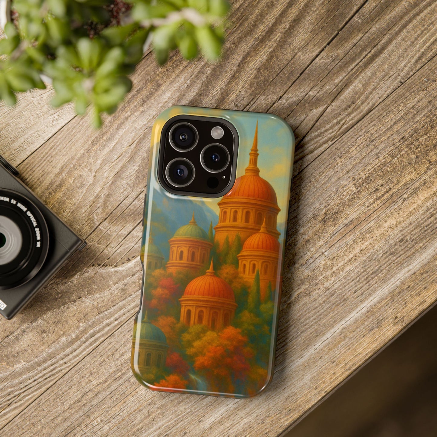 Magical City iPhone Case I Impact Resistant Cover | SoulfulYarn Collection | Mystical Mountain setting Design for iPhone