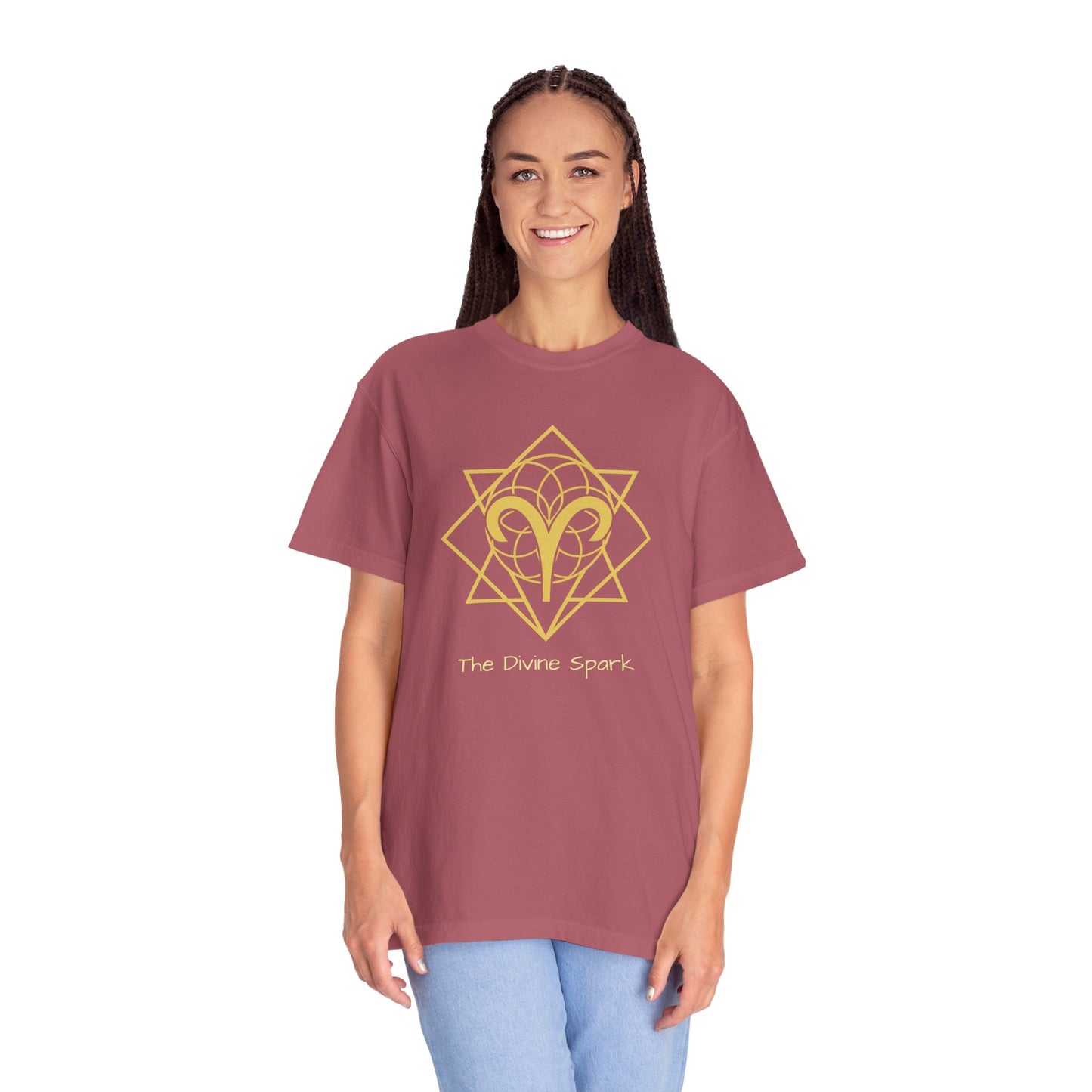 Aries Sacred Geometry T-Shirt | The Divine Spark Tee in 13 different Colors | Astrology Gift