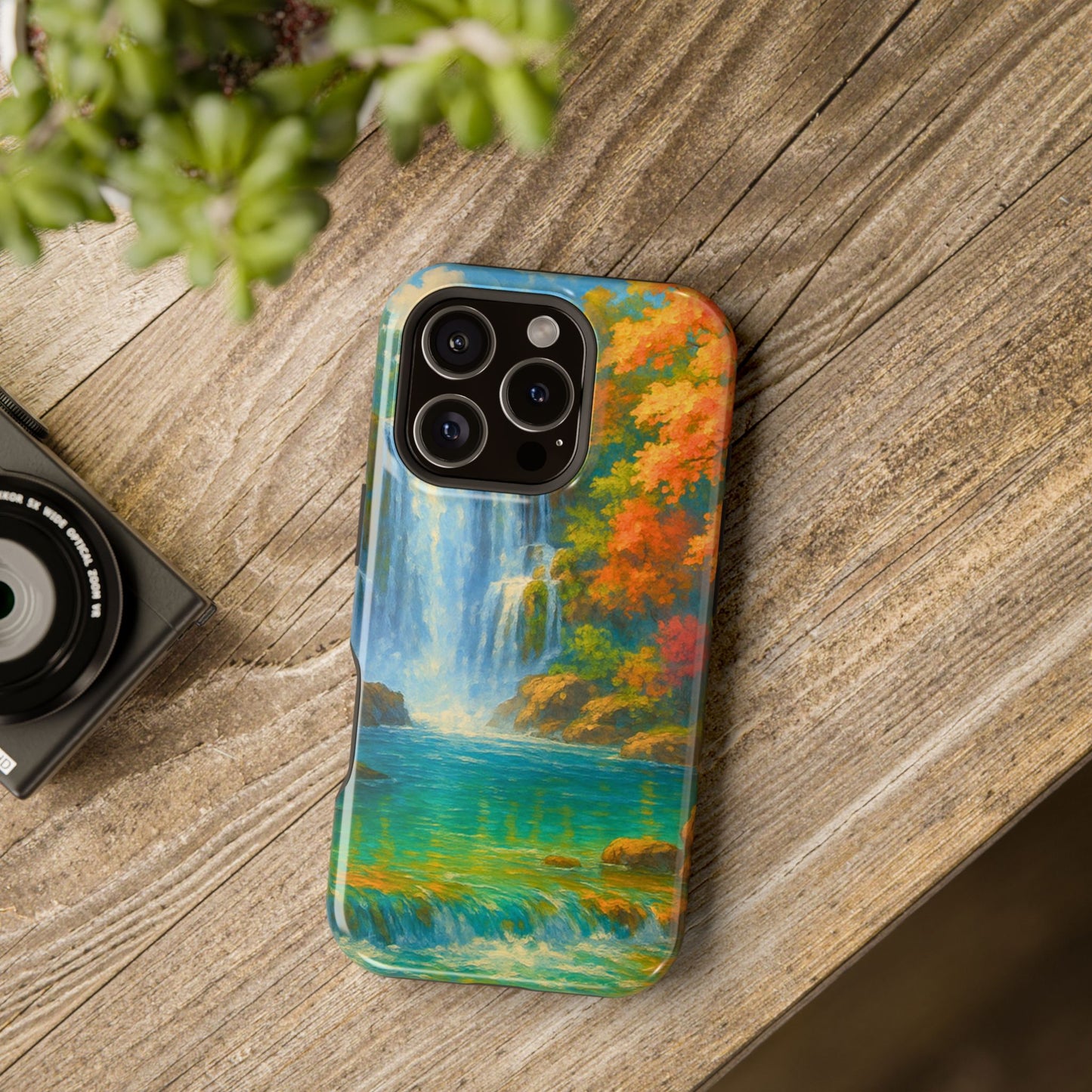 Waterfall Nature iPhone Case I Tranquil Impact-Resistant Cover | SoulfulYarn Collection | Scenic Art for iPhone