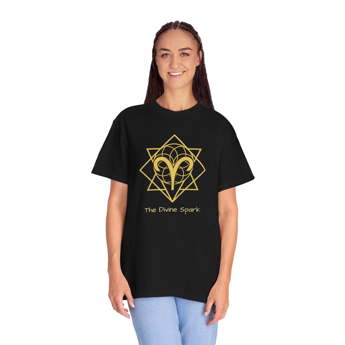 Aries Sacred Geometry T-Shirt | The Divine Spark Tee in 13 different Colors | Astrology Gift