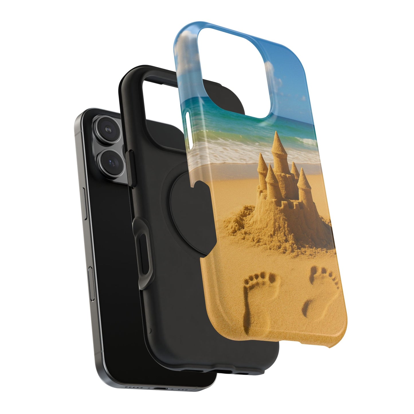 Castle of Dreams iPhone Case I Impact Resistant Dual Layer Cover | SoulfulYarn Collection | Soulful Beach Art for iPhone Lovers