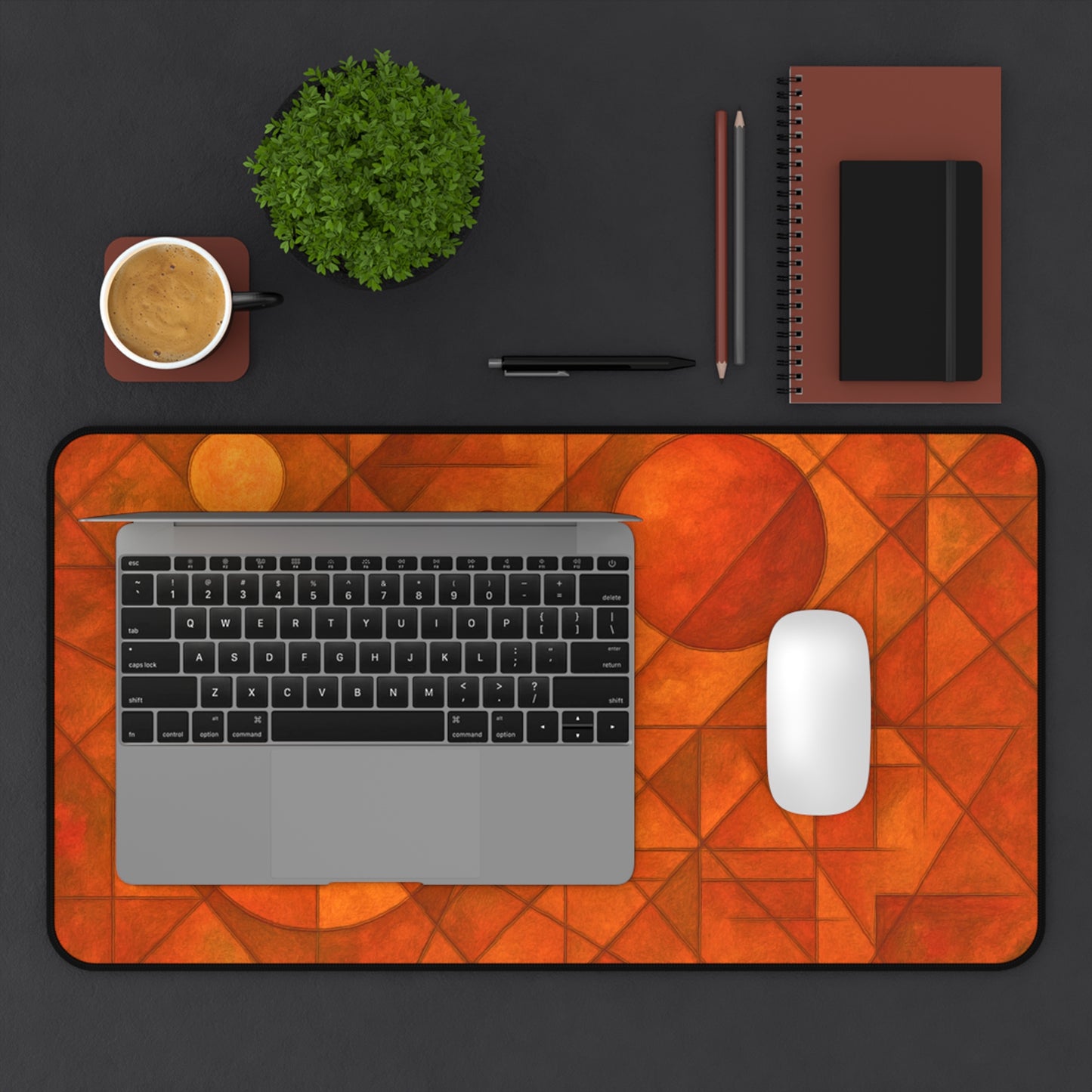 Geometric Abstract Desk Mat I Sacred Geometry Mouse Pad | SoulfulYarn Collection