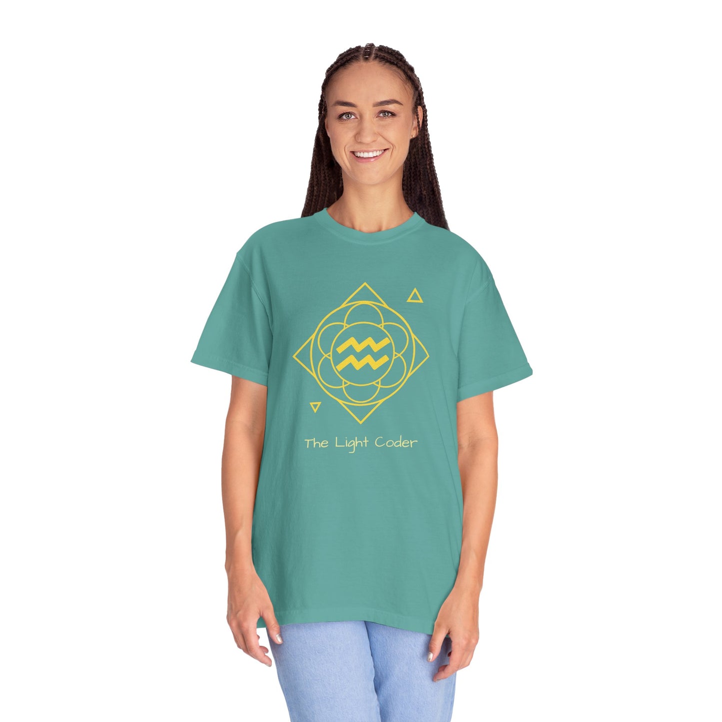 Aquarius Sacred Geometry T-Shirt | The Light Coder Tee in 13 different Colors | Astrology Gift