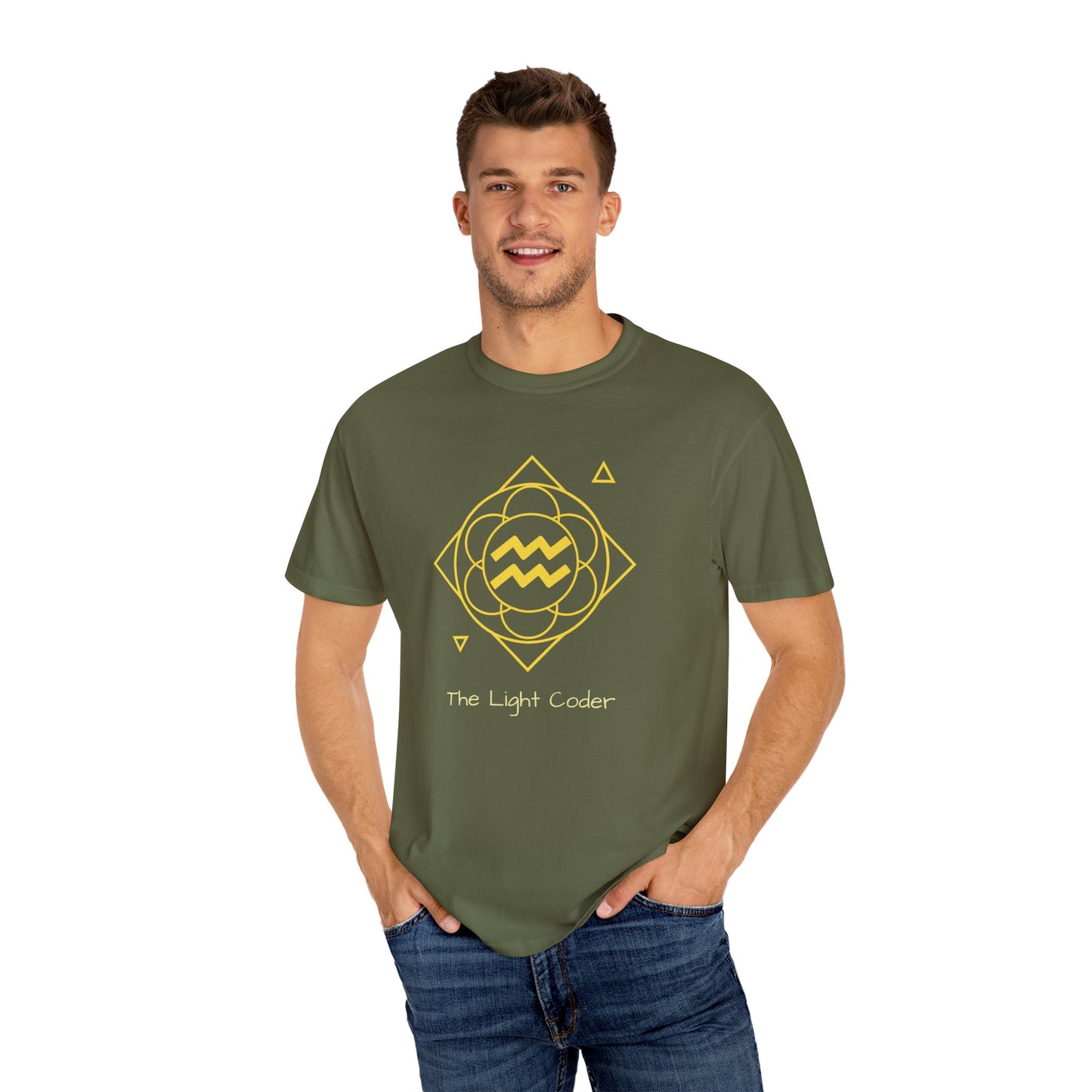 Aquarius Sacred Geometry T-Shirt | The Light Coder Tee in 13 different Colors | Astrology Gift