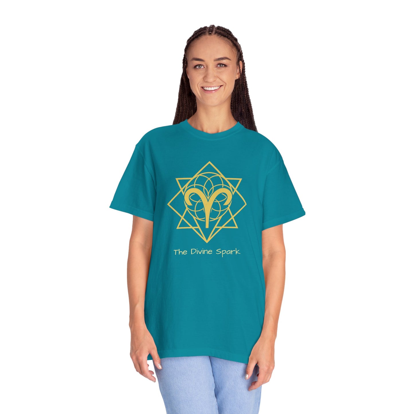 Aries Sacred Geometry T-Shirt | The Divine Spark Tee in 13 different Colors | Astrology Gift