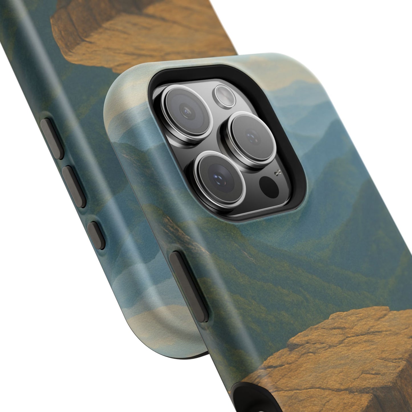 Ancient Cliffs iPhone Case | Impact Resistant Cover | SoulfulYarn Collection | Mystical Mountain Vista Design for iPhone