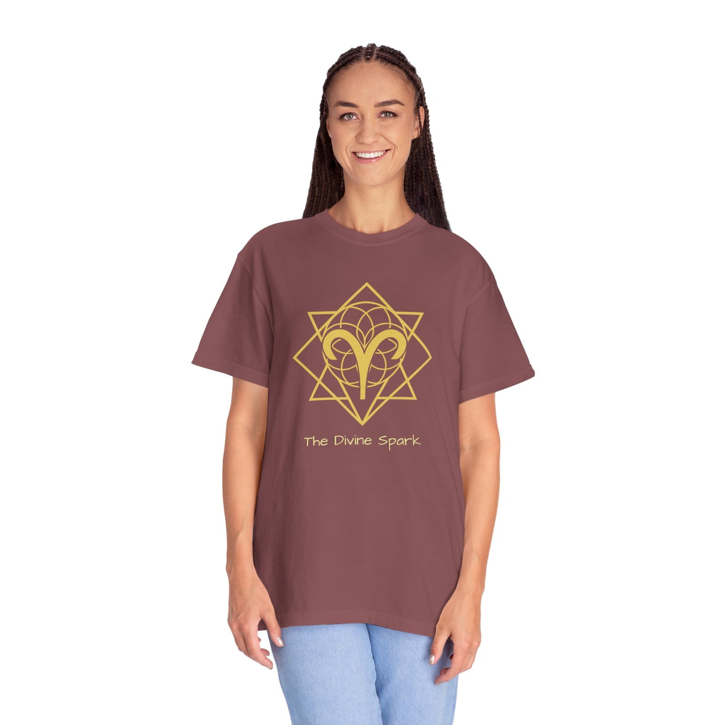 Aries Sacred Geometry T-Shirt | The Divine Spark Tee in 13 different Colors | Astrology Gift