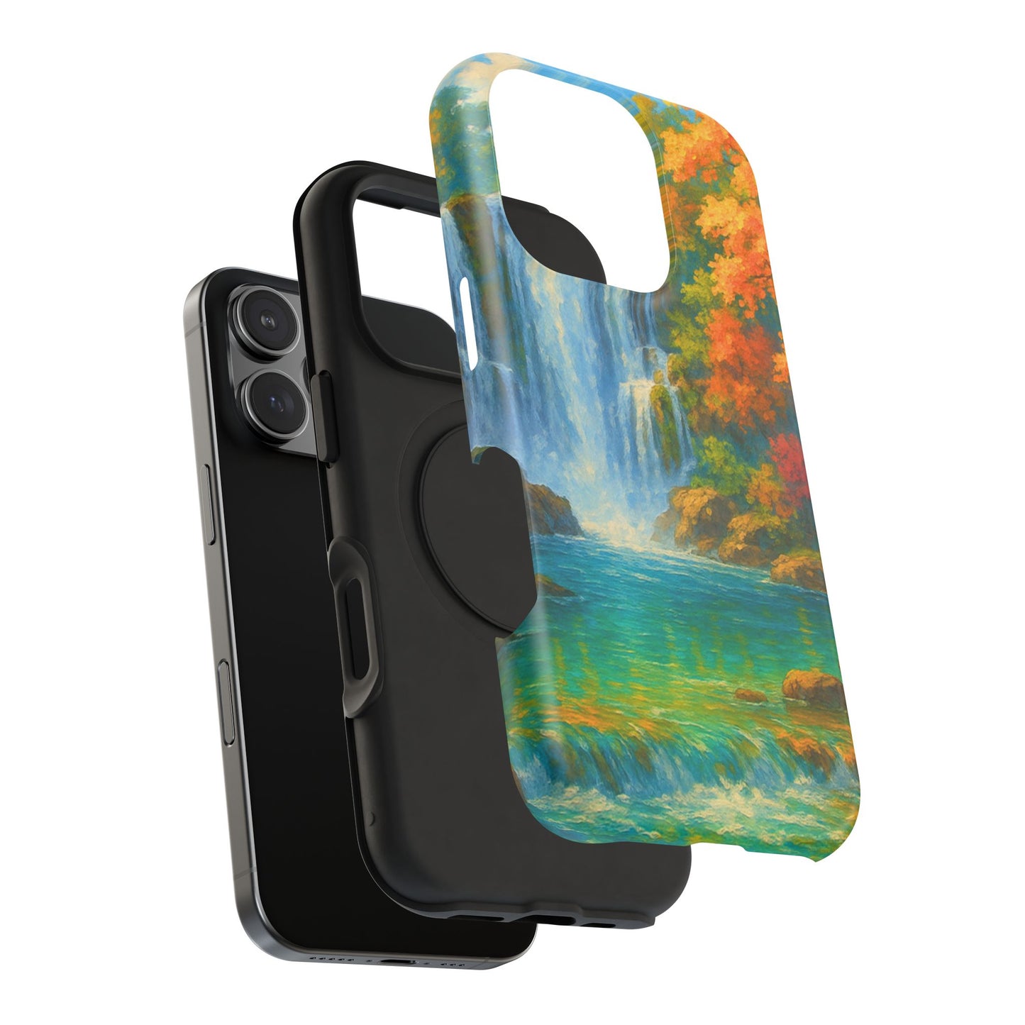 Waterfall Nature iPhone Case I Tranquil Impact-Resistant Cover | SoulfulYarn Collection | Scenic Art for iPhone