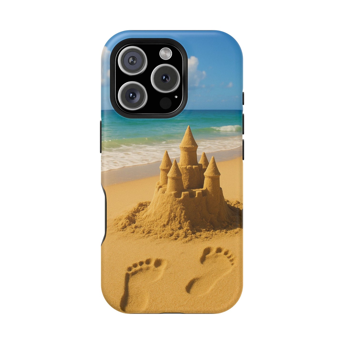 Castle of Dreams iPhone Case I Impact Resistant Dual Layer Cover | SoulfulYarn Collection | Soulful Beach Art for iPhone Lovers