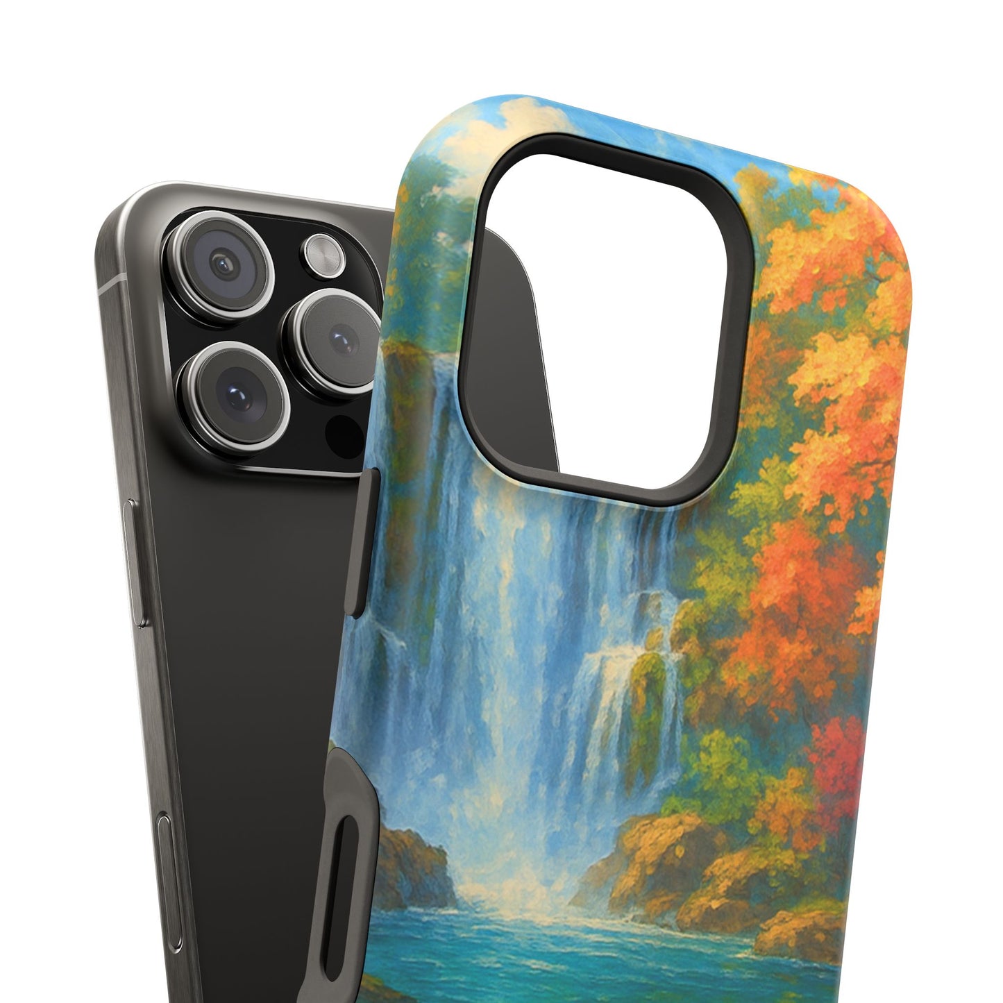 Waterfall Nature iPhone Case I Tranquil Impact-Resistant Cover | SoulfulYarn Collection | Scenic Art for iPhone