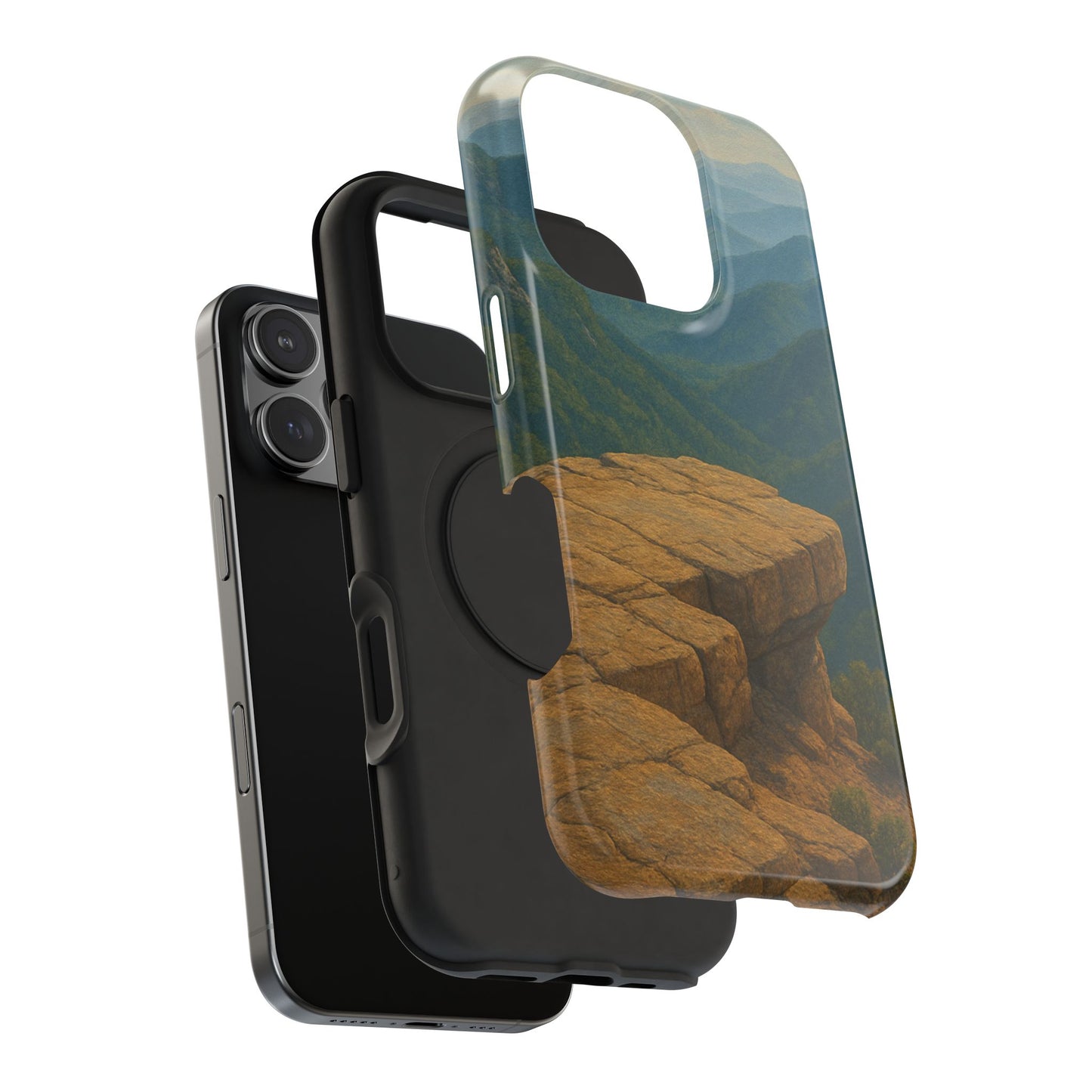 Ancient Cliffs iPhone Case | Impact Resistant Cover | SoulfulYarn Collection | Mystical Mountain Vista Design for iPhone