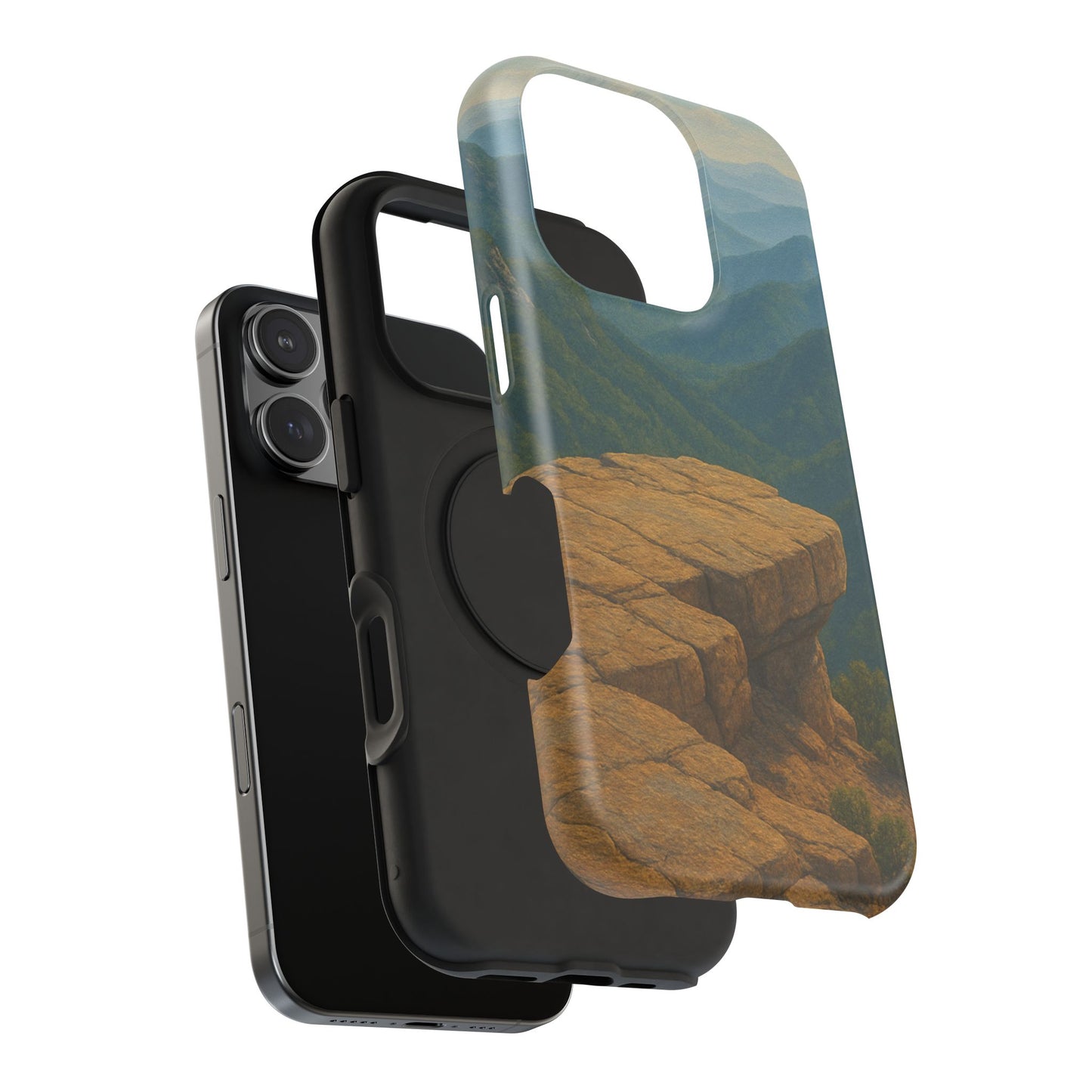 Ancient Cliffs iPhone Case | Impact Resistant Cover | SoulfulYarn Collection | Mystical Mountain Vista Design for iPhone