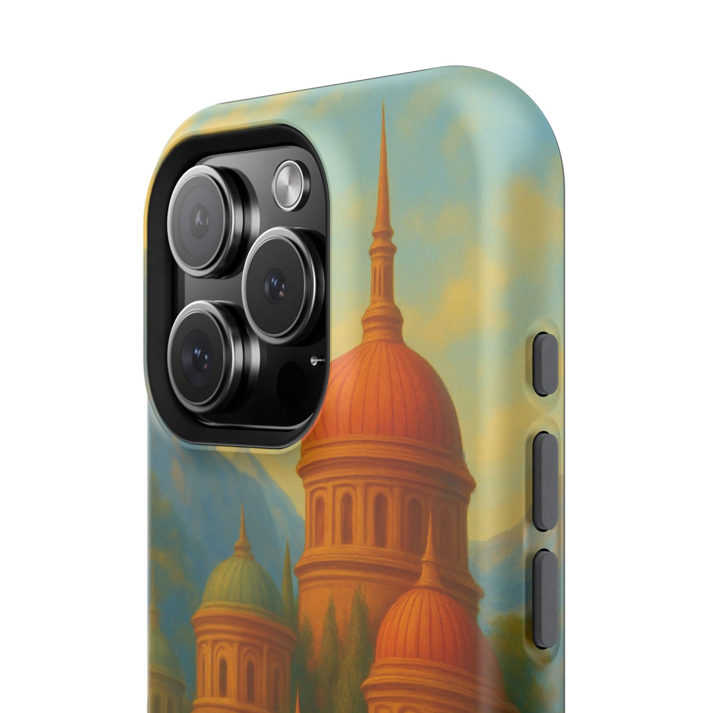 Magical City iPhone Case I Impact Resistant Cover | SoulfulYarn Collection | Mystical Mountain setting Design for iPhone