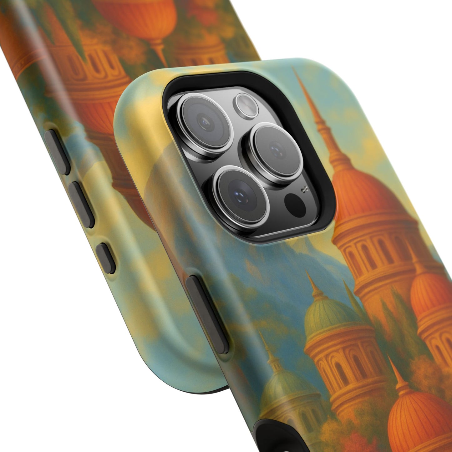 Magical City iPhone Case I Impact Resistant Cover | SoulfulYarn Collection | Mystical Mountain setting Design for iPhone