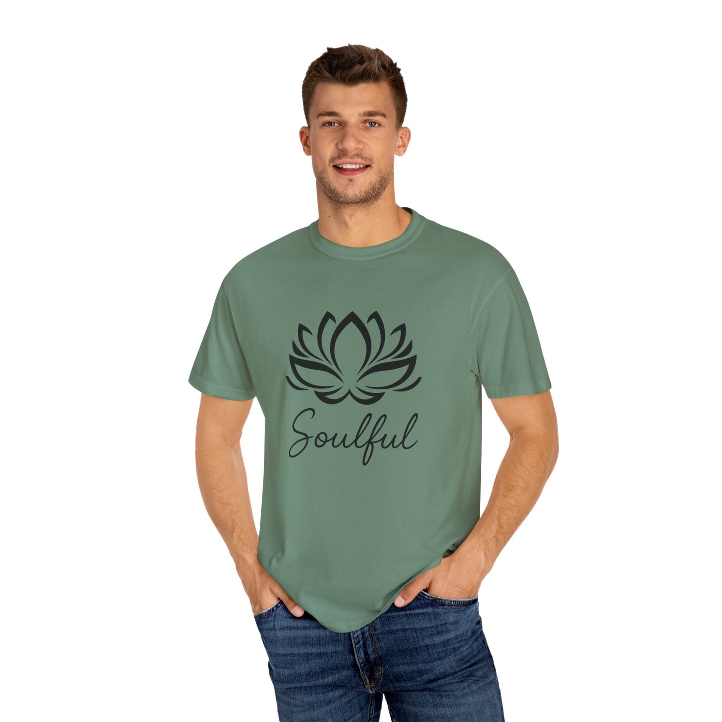 Soulful Lotus T-Shirt | 100% Ring-Spun US Cotton | Spiritual Tee | Mindfulness Shirt | Inner Peace Top