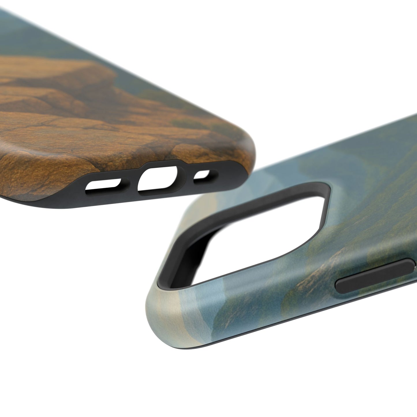 Ancient Cliffs iPhone Case | Impact Resistant Cover | SoulfulYarn Collection | Mystical Mountain Vista Design for iPhone