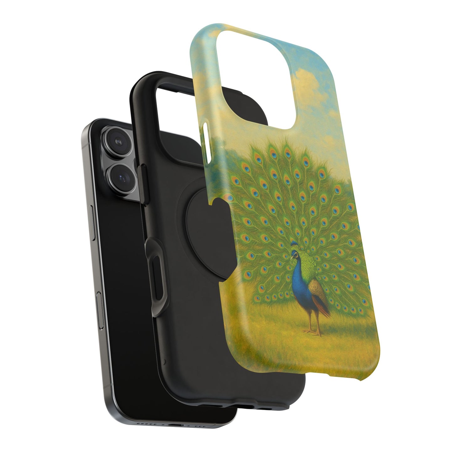 Peacock Art iPhone Case I Impact-Resistant Cover | SoulfulYarn Collection | Elegant Wildlife Design for iPhone
