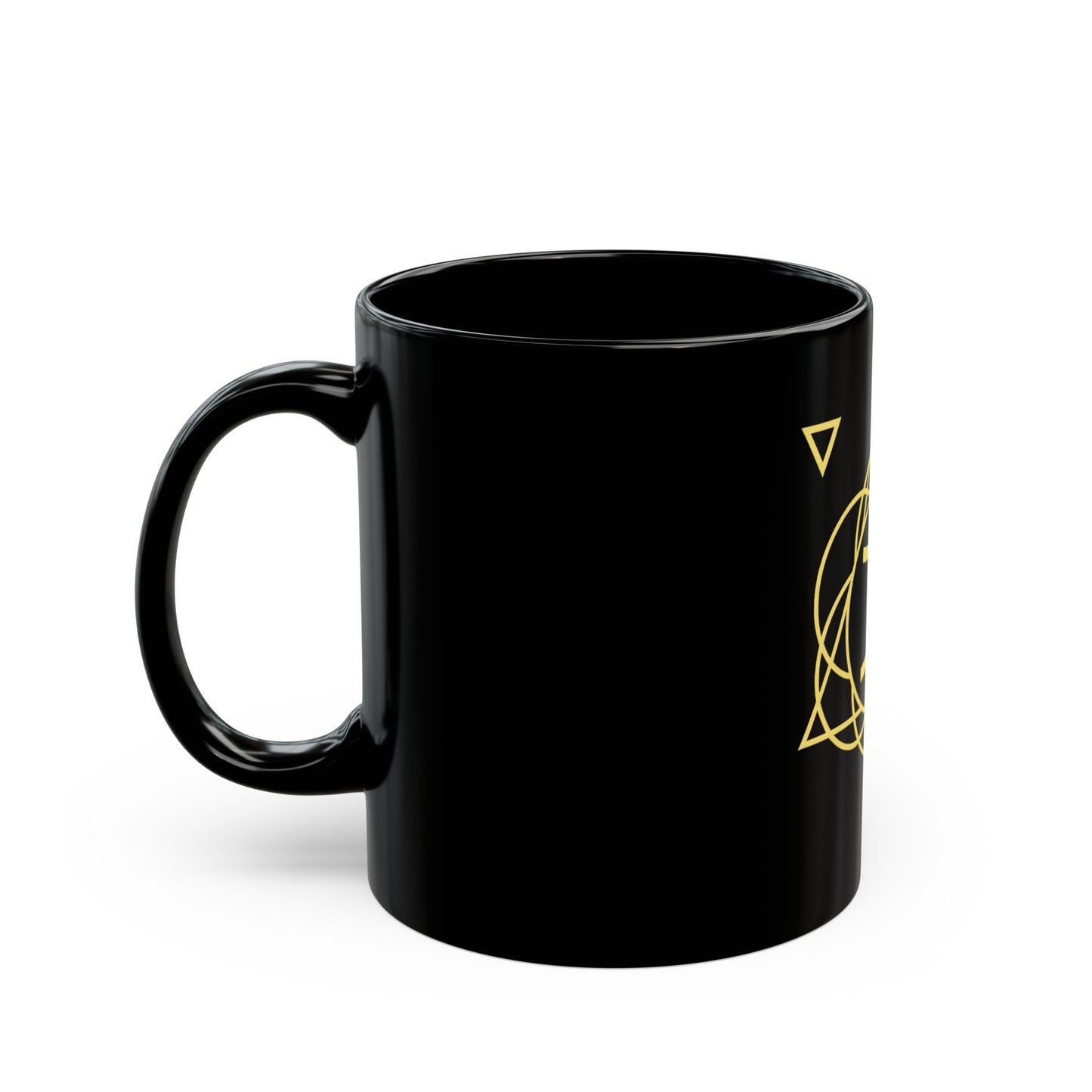 Gemini Sacred Geometry Black Mug for Coffee Lovers