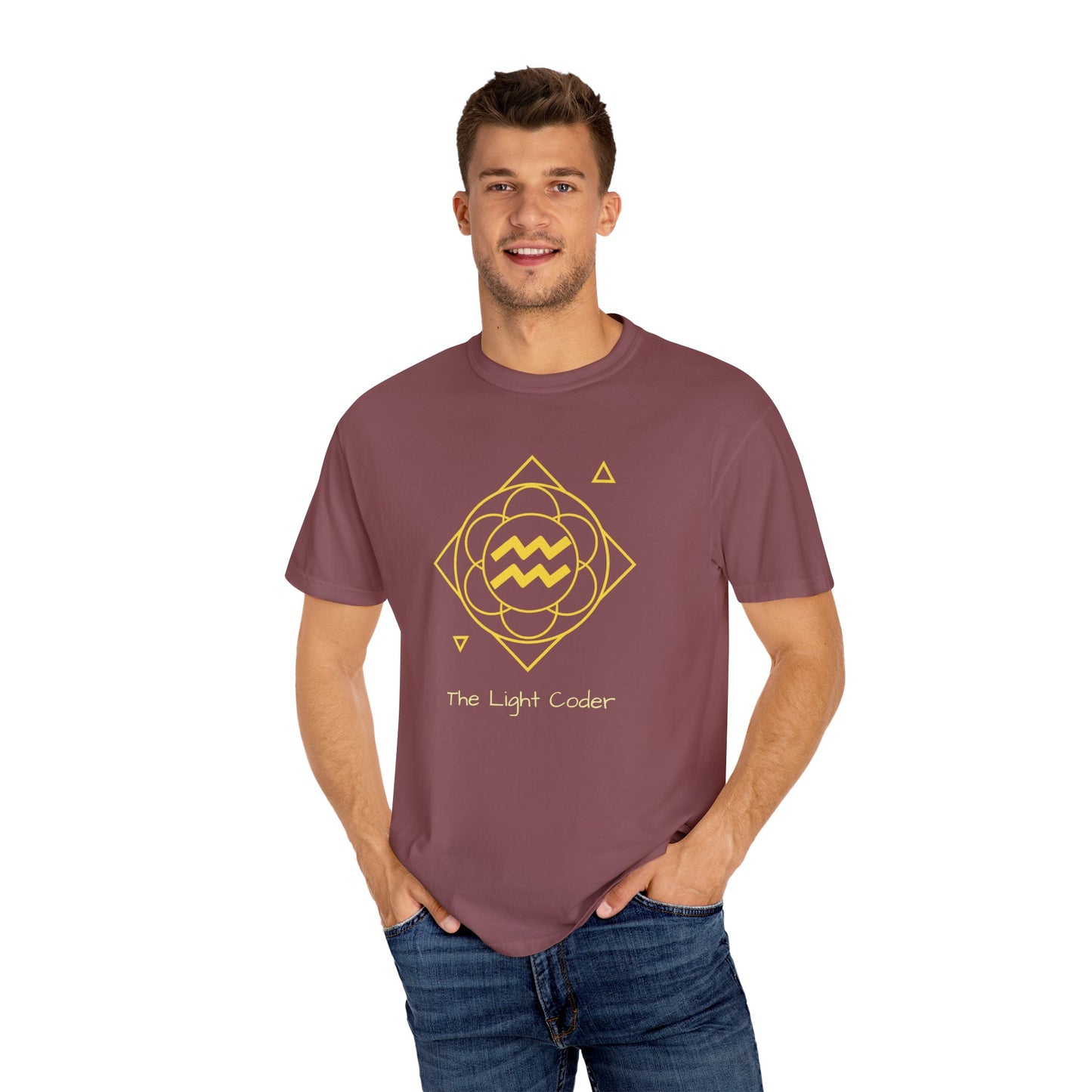 Aquarius Sacred Geometry T-Shirt | The Light Coder Tee in 13 different Colors | Astrology Gift