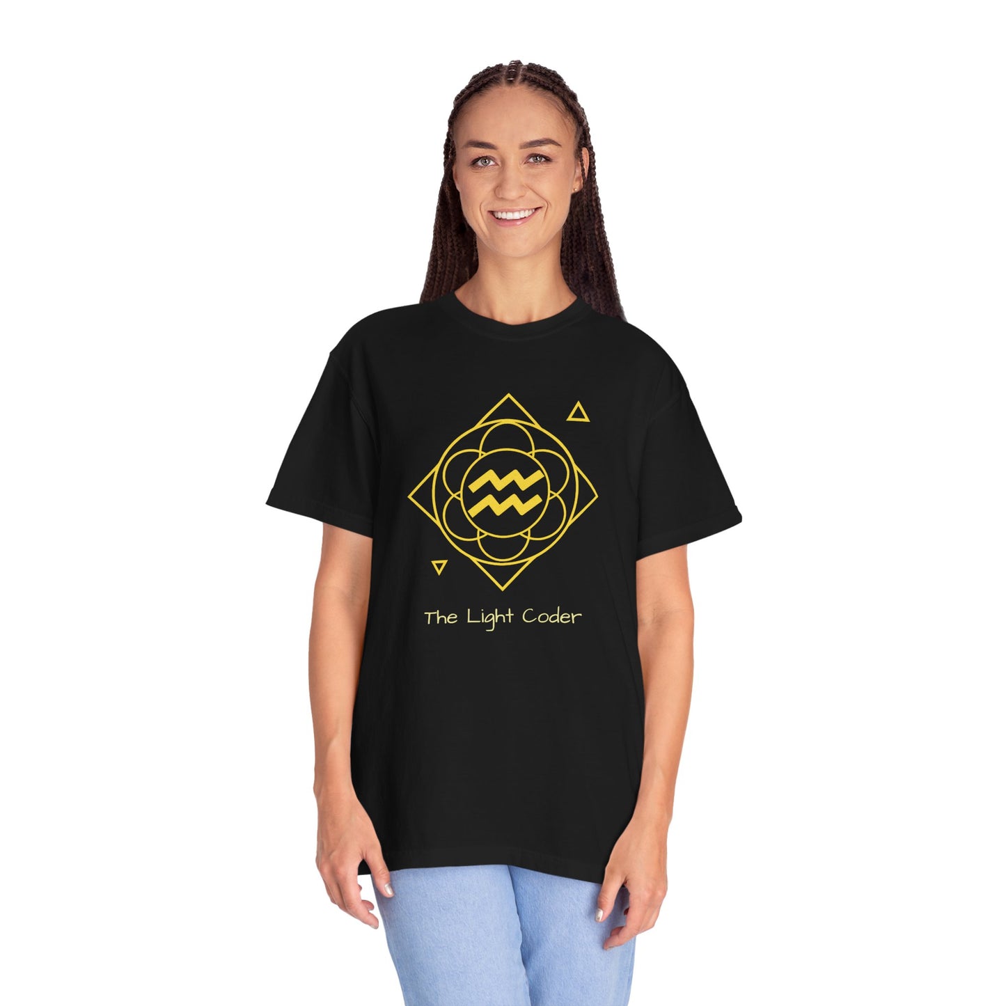 Aquarius Sacred Geometry T-Shirt | The Light Coder Tee in 13 different Colors | Astrology Gift