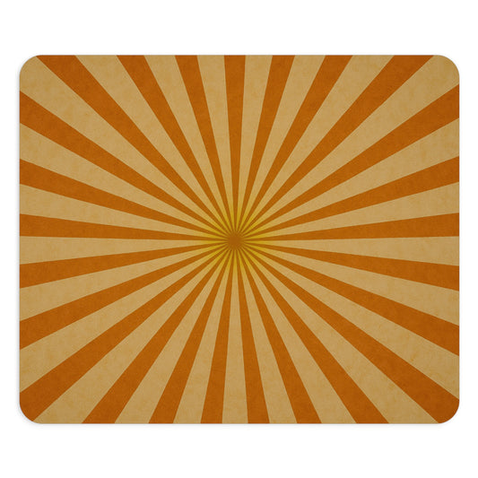 Sun Rays Mouse Pad I Radiant Burst Design | SoulfulYarn Collection | Round or Rectangular | Uplifting Gift for Positivity & Focus