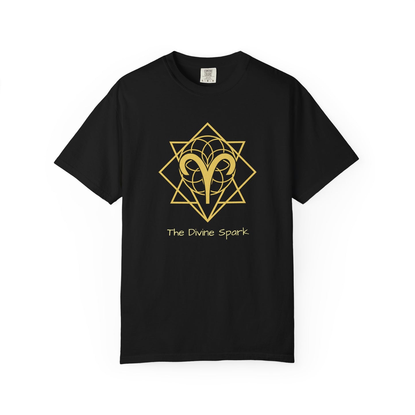 Aries Sacred Geometry T-Shirt | The Divine Spark Tee in 13 different Colors | Astrology Gift