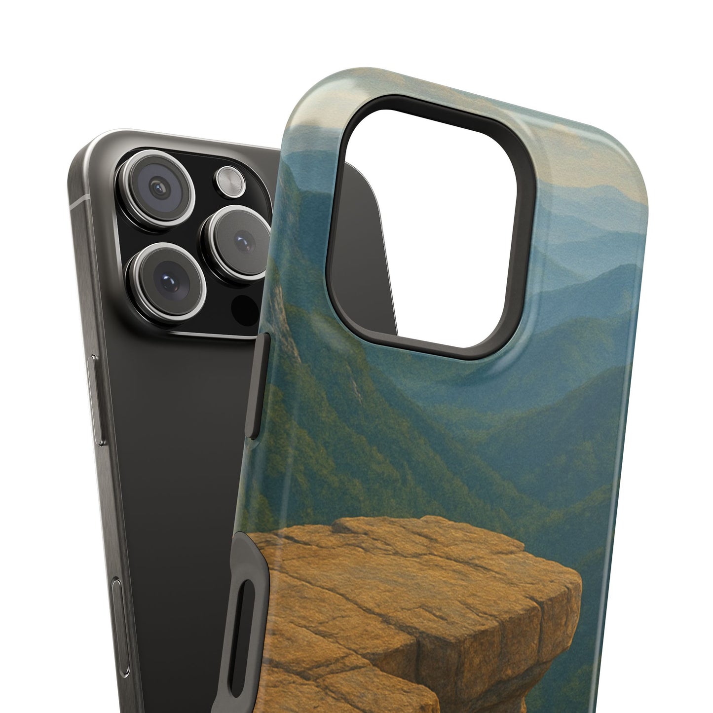 Ancient Cliffs iPhone Case | Impact Resistant Cover | SoulfulYarn Collection | Mystical Mountain Vista Design for iPhone