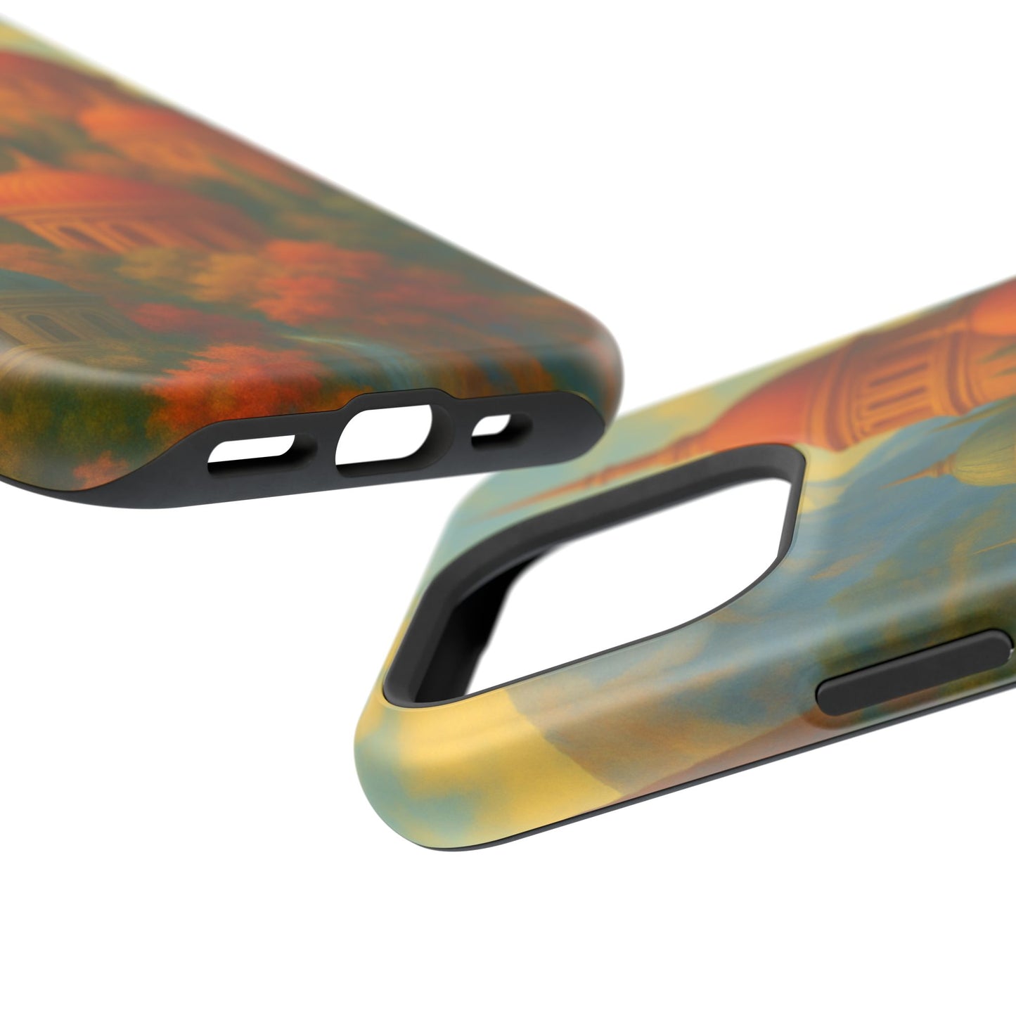 Magical City iPhone Case I Impact Resistant Cover | SoulfulYarn Collection | Mystical Mountain setting Design for iPhone