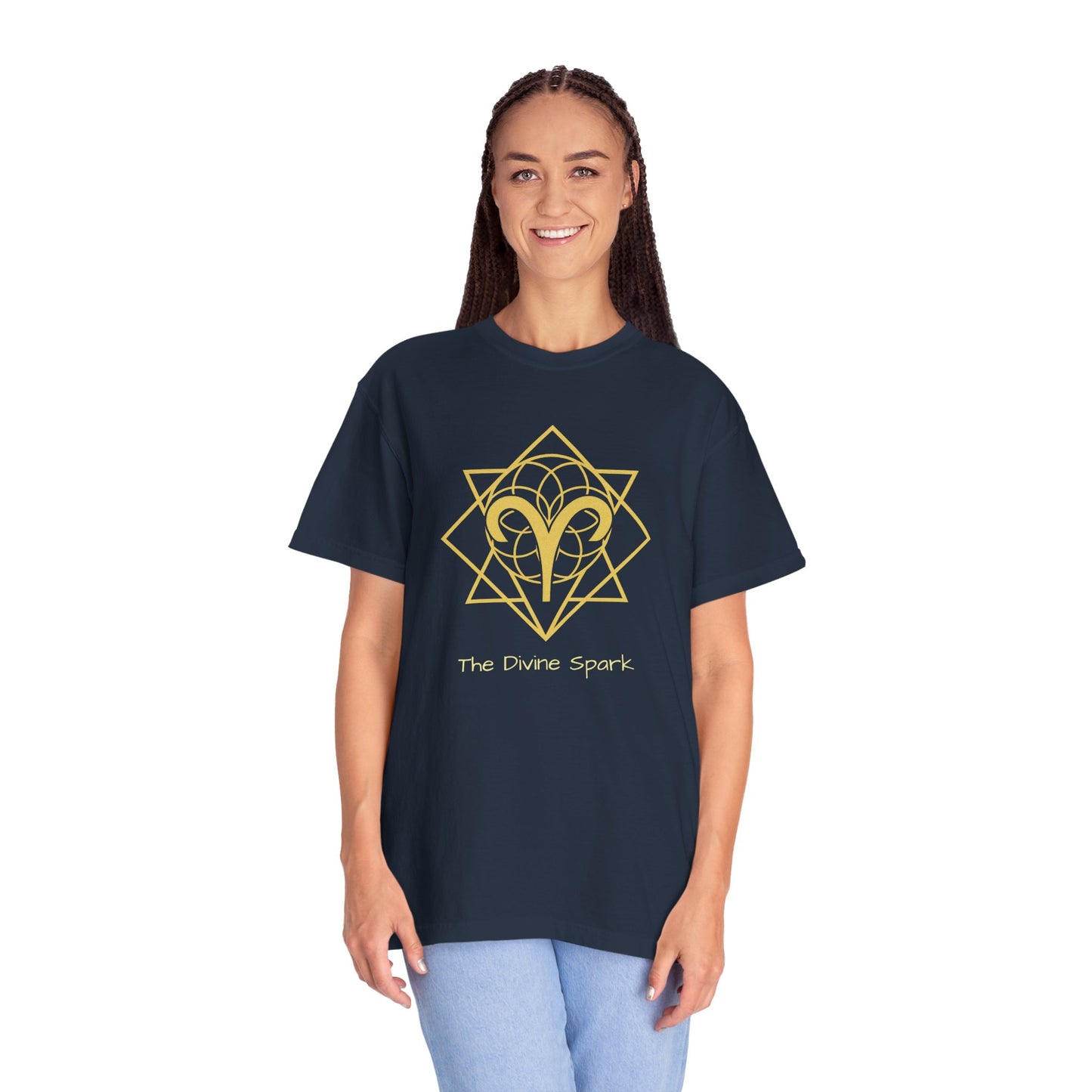Aries Sacred Geometry T-Shirt | The Divine Spark Tee in 13 different Colors | Astrology Gift