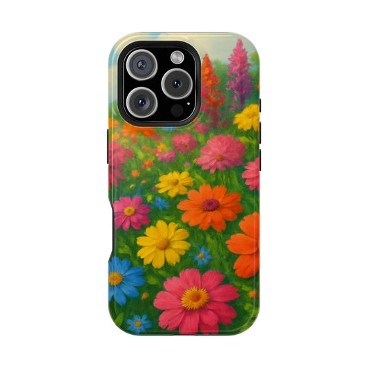Blooming Garden iPhone Case I Impact Resistant Cover | SoulfulYarn Collection | Vibrant Floral Art for iPhone