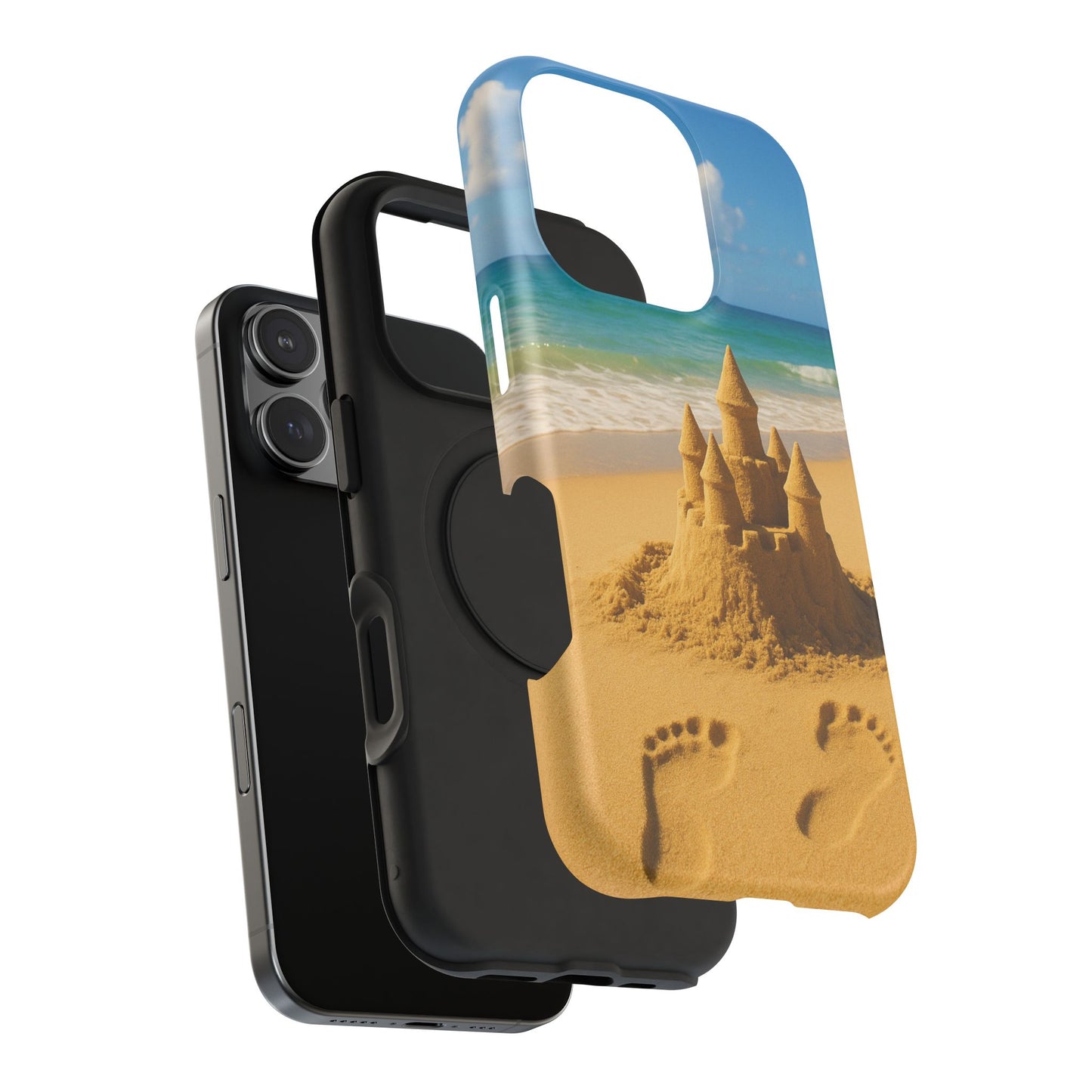 Castle of Dreams iPhone Case I Impact Resistant Dual Layer Cover | SoulfulYarn Collection | Soulful Beach Art for iPhone Lovers