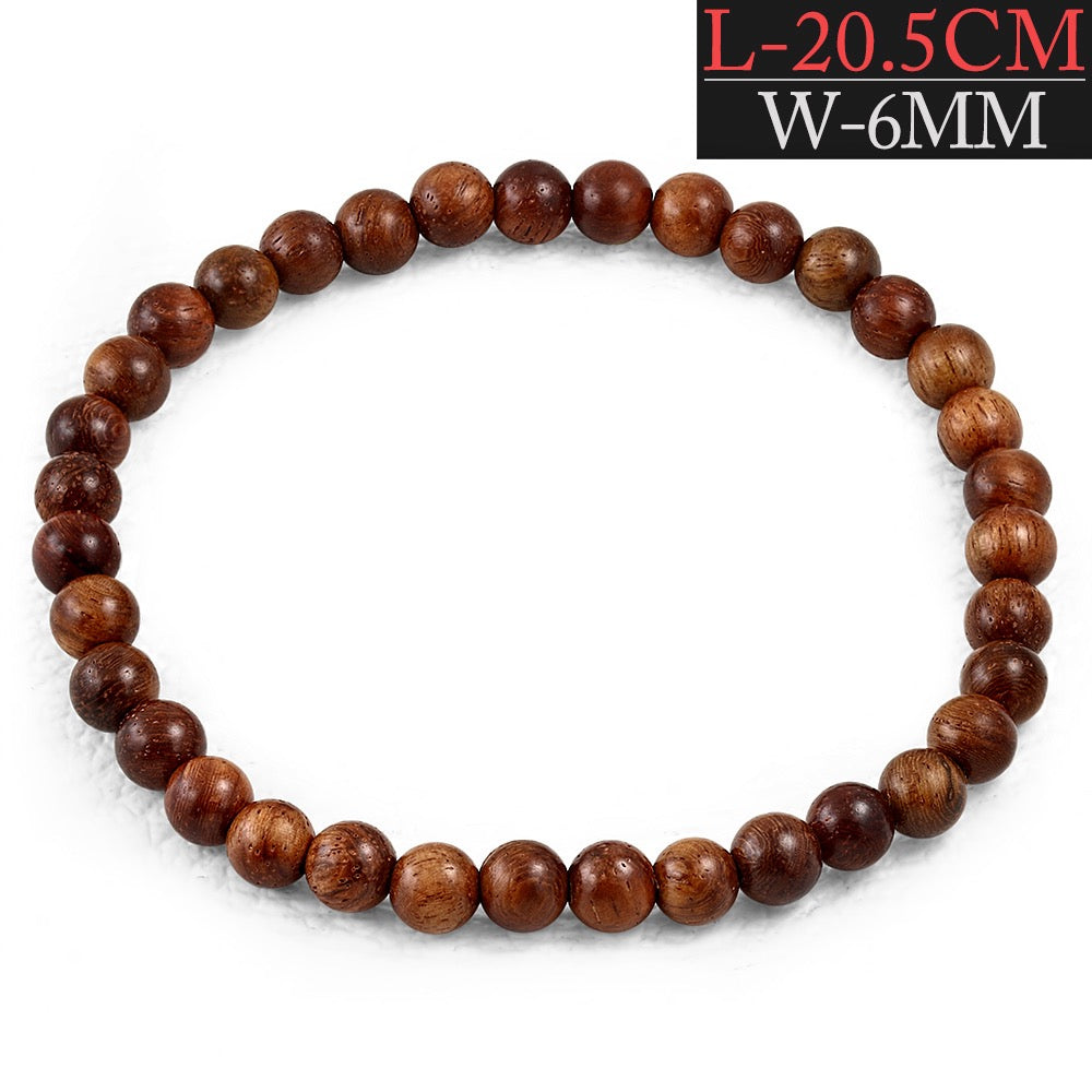 Timber Soul – Natural Wood Bead Bracelet (#cob-001)